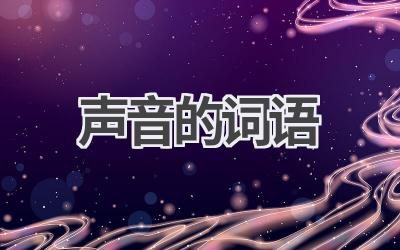 声音的词语