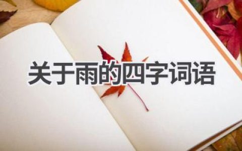关于雨的四字词语