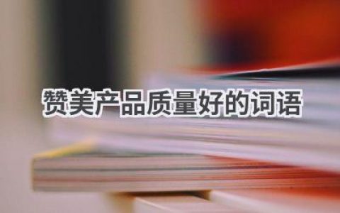 赞美产品质量好的词语