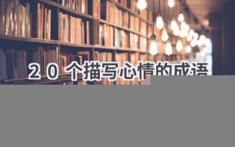20个描写心情的成语