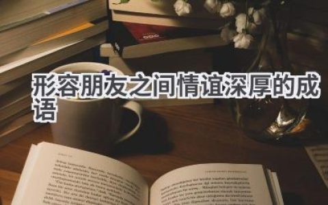 形容朋友之间情谊深厚的成语