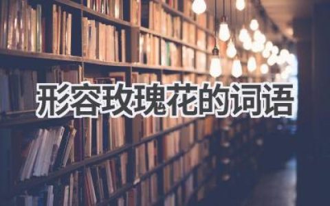 形容玫瑰花的词语