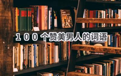 100个赞美男人的词语