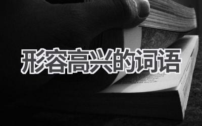 形容高兴的词语