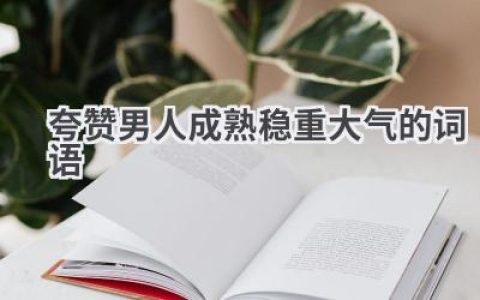 夸赞男人成熟稳重大气的词语