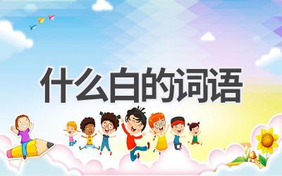 什么白的词语