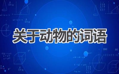 关于动物的词语