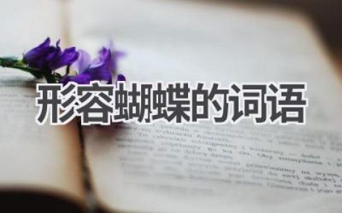 形容蝴蝶的词语
