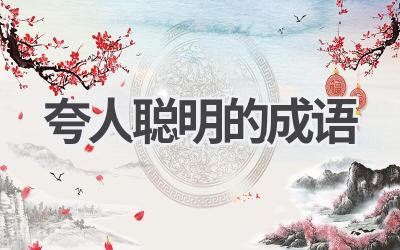 夸人聪明的成语