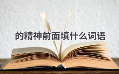 的精神前面填什么词语