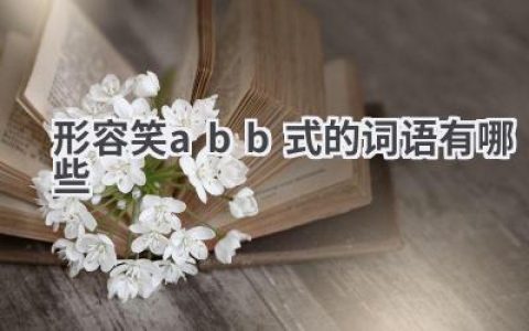 形容笑abb式的词语有哪些