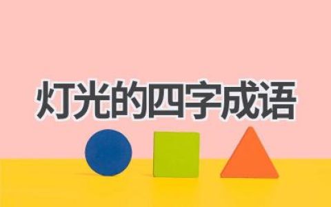 灯光的四字成语