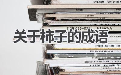 关于柿子的成语