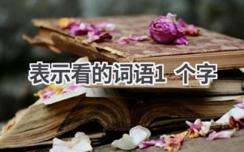 表示看的词语1个字
