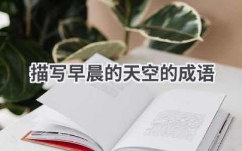 描写早晨的天空的成语