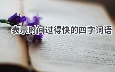 表示时间过得快的四字词语