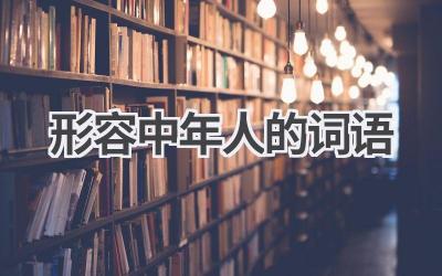 形容中年人的词语