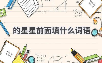 的星星前面填什么词语