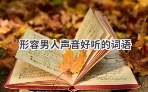 形容男人声音好听的词语