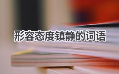 形容态度镇静的词语