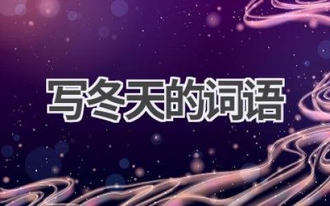写冬天的词语