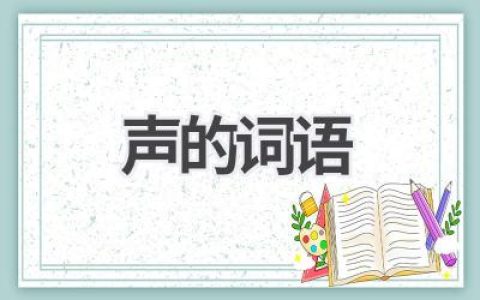 声的词语