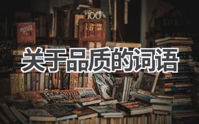 关于品质的词语