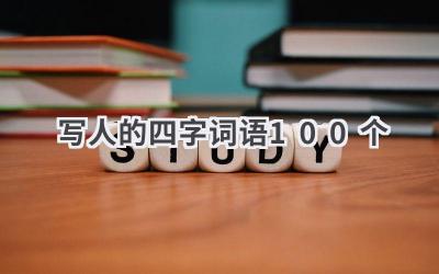 写人的四字词语100个