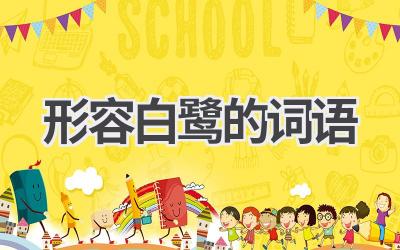 形容白鹭的词语