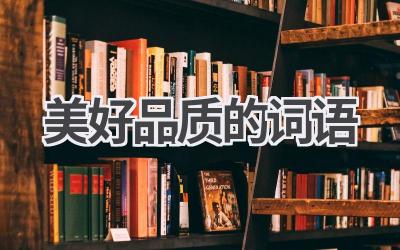 美好品质的词语