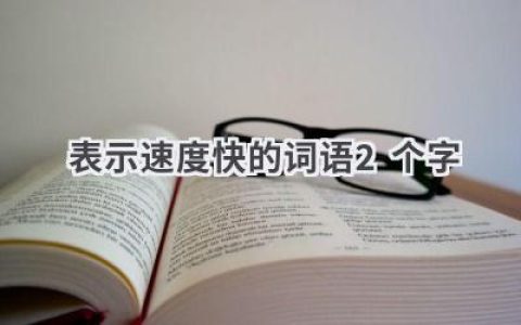 表示速度快的词语2个字