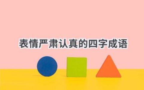表情严肃认真的四字成语