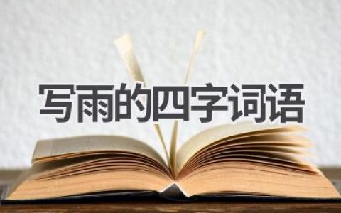 写雨的四字词语