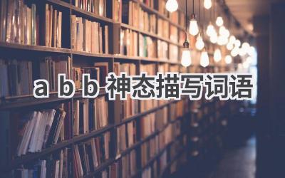 abb神态描写词语