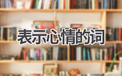 表示心情的词