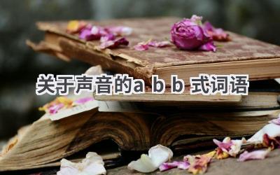 关于声音的abb式词语