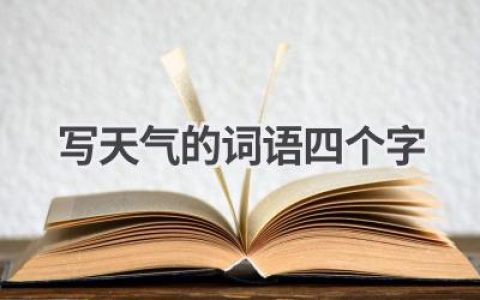 写天气的词语四个字