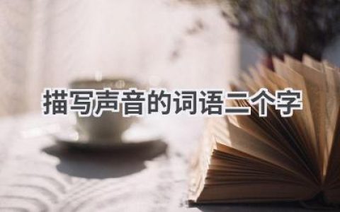 描写声音的词语二个字