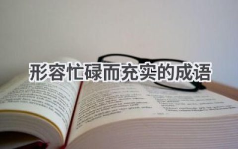 形容忙碌而充实的成语