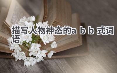 描写人物神态的abb式词语