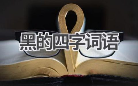 黑的四字词语