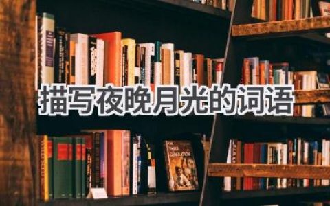 描写夜晚月光的词语