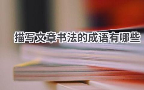 描写文章书法的成语有哪些