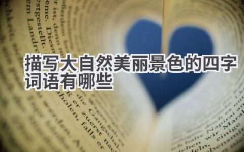 描写大自然美丽景色的四字词语有哪些