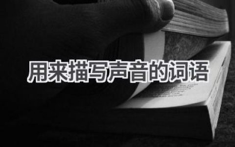 用来描写声音的词语