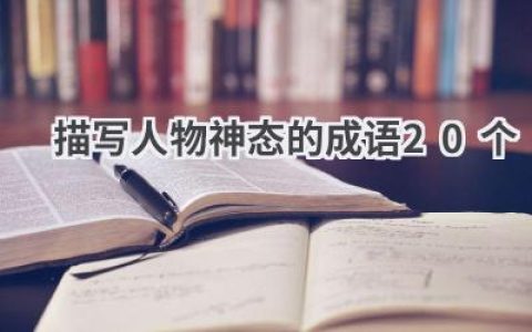 描写人物神态的成语20个