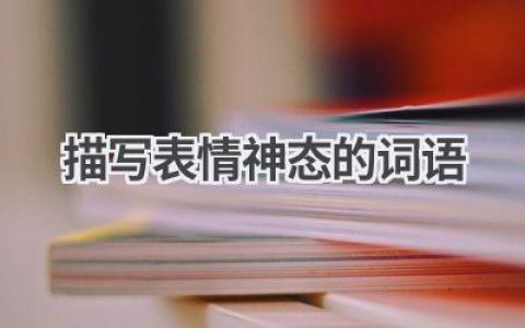 描写表情神态的词语