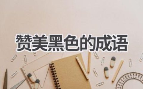 赞美黑色的成语