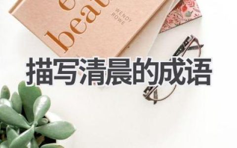 描写清晨的成语