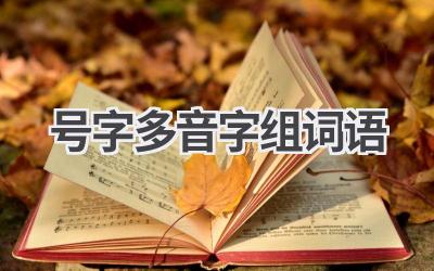 号字多音字组词语